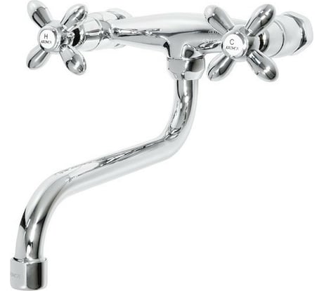 Смеситель для кухни KAISER Carlson настенный, крест 11099