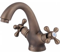 Смеситель KAISER Carlson Style тюльпан, крест керамика, антик. бронза 44311-2