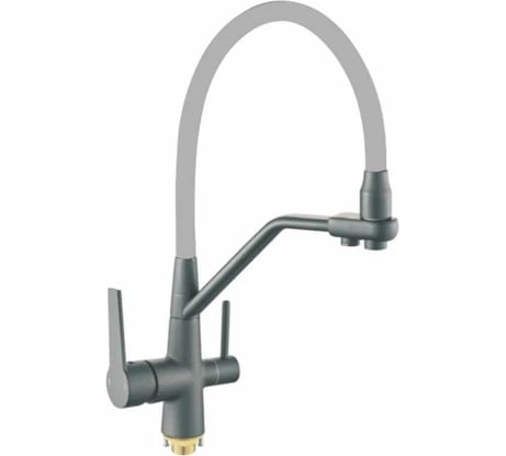 Смеситель для кухни Rainsberg с силиконовым гибким изливом, латунь R603CY-5