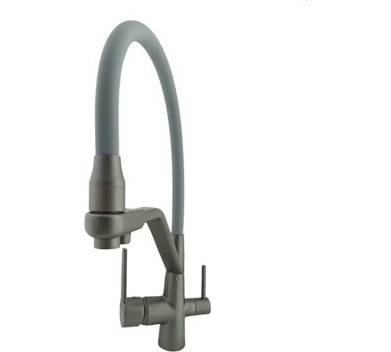 Смеситель для кухни Rainsberg с силиконовым гибким изливом, латунь R603CY-5