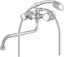 Двуручный смеситель для ванны Klip 717 S-излив 300 мм, с аксессуарами тов-205559