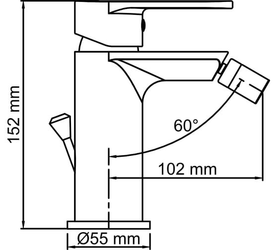 Смеситель для биде WasserKRAFT Elbe 7406