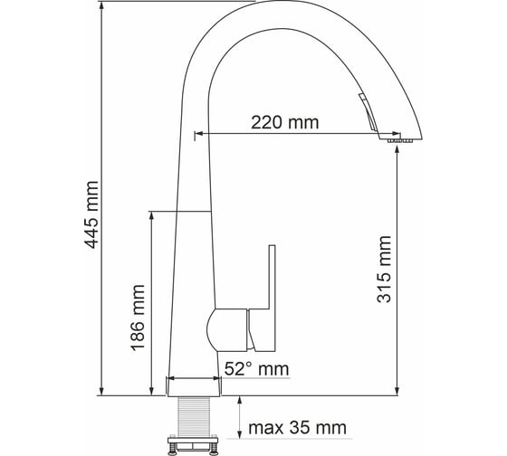 Смеситель для кухни WasserKRAFT A8617