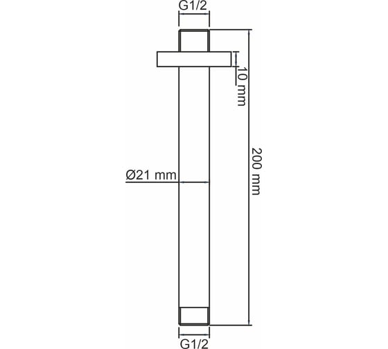 Потолочный излив для душа WasserKRAFT A233