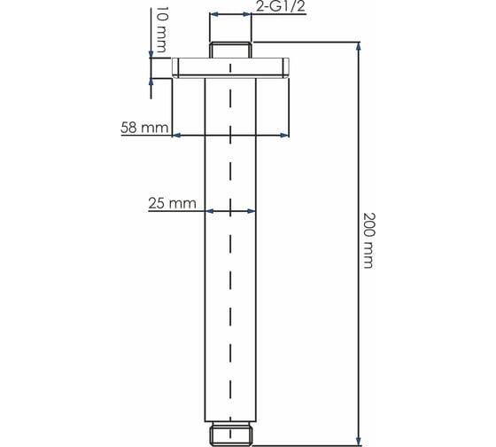 Потолочный излив для душа WasserKRAFT A235