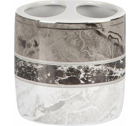 Стакан для щётки и пасты PRIMANOVA GARNSEY серый, керамика D-20482