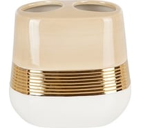 Стакан для щётки и пасты PRIMANOVA LUCAS GOLD керамика D-20452
