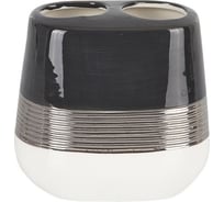 Стакан для щётки и пасты PRIMANOVA LUCAS SILVER керамика D-20462