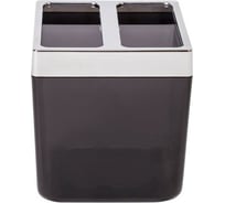 Стакан для зубной пасты и щётки PRIMANOVA TOSKANA прозрачно-чёрный, пластик M-SA03-25