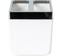 Стакан для зубной пасты и щётки PRIMANOVA TOSKANA белый, пластик M-SA03-01