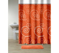 Штора для ванной PRIMANOVA MAISON 180x200, оранжевый, полиэстр D-15381