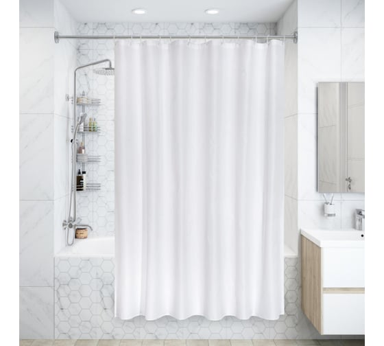 Штора для ванной PRIMANOVA SNOW 180x180 PLE DR-50045