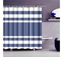 Штора для ванной PRIMANOVA Velvet 180x200 PLE, голубой DR-80003