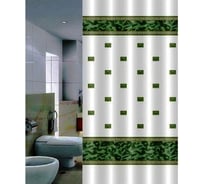 Штора для ванной PRIMANOVA Zumrut 180x200 PLE зеленый DR-50013