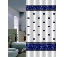 Штора для ванной PRIMANOVA Zumrut 180x200 PLE голубой DR-50014