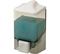 Дозатор для мыла PRIMANOVA 1000 мл, прозрачный-белый, 10.5х10.5х19 см D-SD06