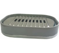 Мыльница PRIMANOVA LENOX серый, овальная, пластик M-E32-07/1