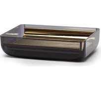 Мыльница PRIMANOVA TOSKANA чёрный-золото, пластик M-SA02-25-A