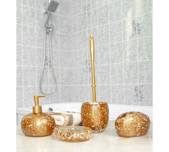 Ёрш для туалета PRIMANOVA RUSH GOLD полимер DR-71005
