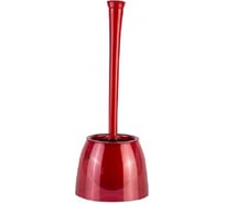 Ёрш PRIMANOVA NEON пластиковый с туалетной щеткой, прозрачно-красный d=15 см, h=38.5 см M-E19-18-04