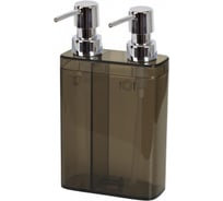 Дозатор для жидкого мыла PRIMANOVA VIVA двойной, прозрачно-дымчатый, 0.3 л; 0.6 л M-E11-25