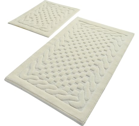 Комплект ковриков для ванной PRIMANOVA BAMBI экрю, 60х100 см и 60х50 см, хлопок DR-63021