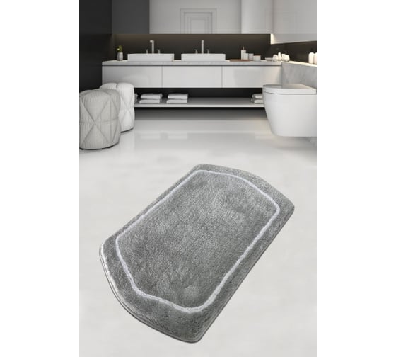 Одинарный коврик PRIMANOVA GENOM 60x100 см, серый, акрил DR-62033