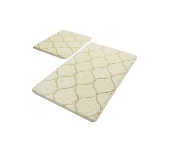 Комплект ковриков для ванной PRIMANOVA INFINITY экрю, 50x80 см., и 40x50 см., акрил DR-63003
