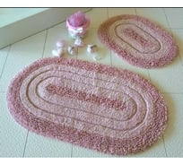 Комплект ковриков для ванной PRIMANOVA MACARONI пудра, 60х100 см и 60х50 см, хлопок DR-63015