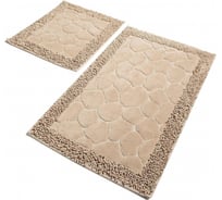 Комплект ковриков для ванной PRIMANOVA STONE бежевый, 60х100 см и 60х50 см, хлопок DR-63018 22417341