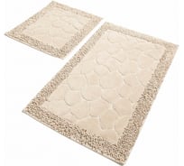 Комплект ковриков для ванной PRIMANOVA STONE пудра, 60х100 см и 60х50 см, хлопок DR-63019