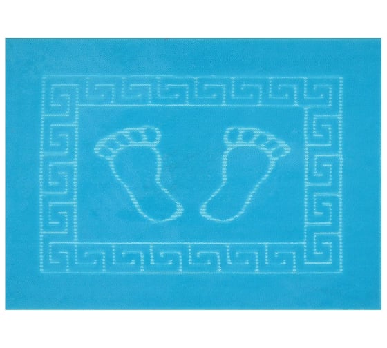 Коврик для ванной PRIMANOVA FOOT 50х70 см, полипропилен, светло-голубой DR-62001