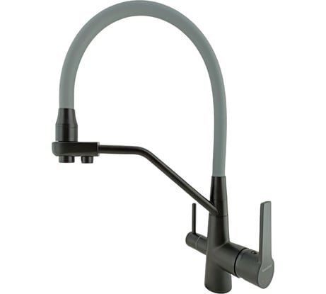 Смеситель для кухни Rainsberg с силиконовым гибким изливом, черный R603CK-5