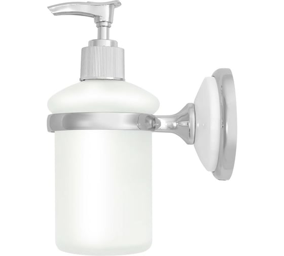Дозатор для жидкого мыла Solinne Blanco стеклянный хром, стекло-сатин B-51106 2516.133