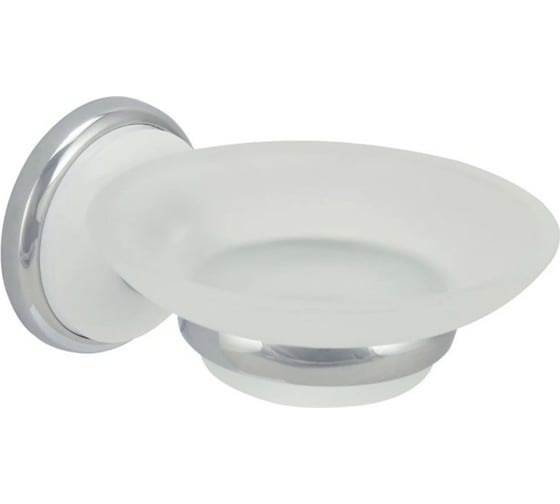 Стеклянная мыльница Solinne Blanco хром, стекло-сатин B-51105 2541.107