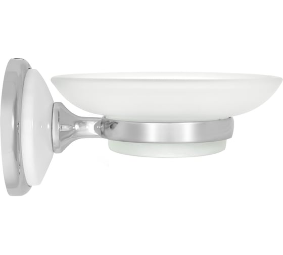 Стеклянная мыльница Solinne Blanco хром, стекло-сатин B-51105 2541.107