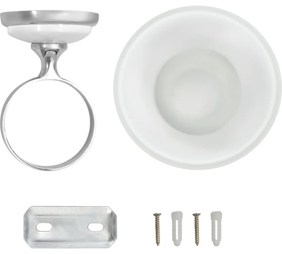 Стеклянная мыльница Solinne Blanco хром, стекло-сатин B-51105 2541.107