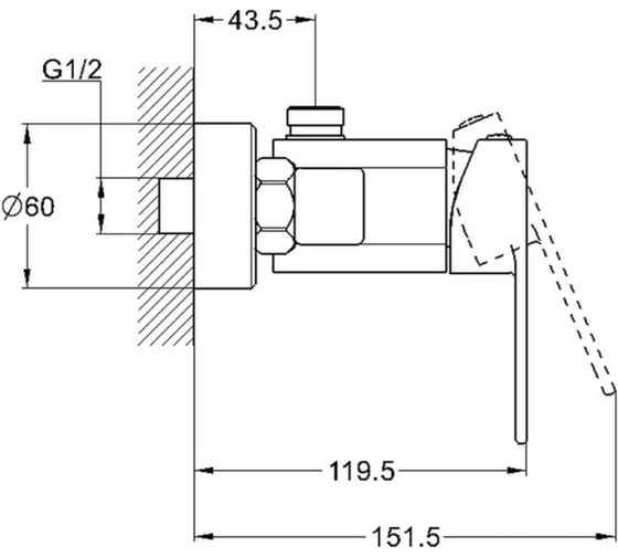 Смеситель для душа G-Lauf NEB5-A123KH