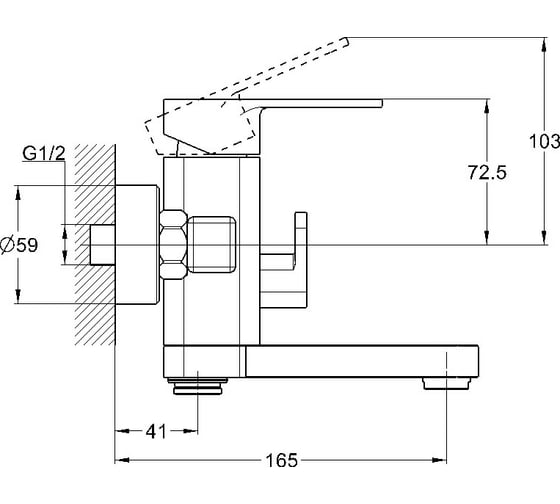 Смеситель для ванной G-Lauf NEB3-A123KH