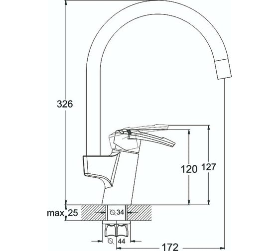 Смеситель для кухни G-Lauf LWF4-A113