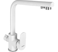 Смеситель для кухни WISENT с подводкой питьевой воды (белый) W4054-3-18