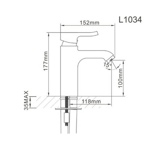 Смеситель для раковины (умывальника) WISENT W10234