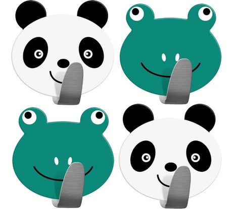 Набор 4 крючка Tatkraft TEAM Panda&Frogs 10451