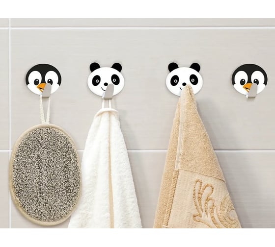 Набор 4 крючка Tatkraft FRIENDS Panda&Penguin 10468