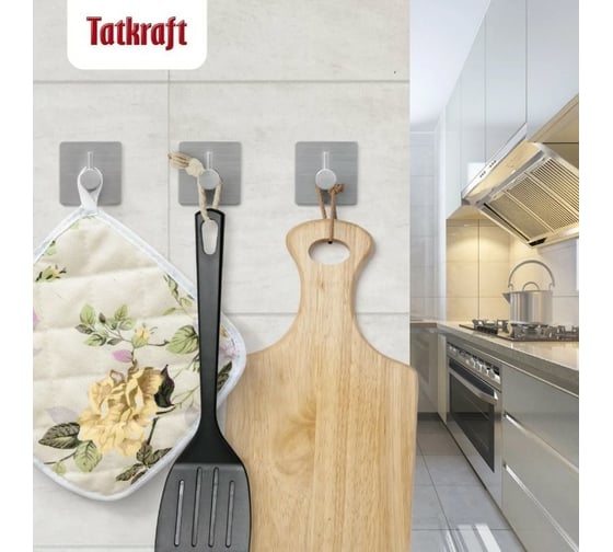Адгезивные крючки Tatkraft George 6 крючков 12516