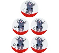 Адгезивный крючок Tatkraft FUNNY CATS TOM 5 шт 18228к