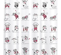 Штора для ванной Tatkraft FUNNY PEVA CATS 14022