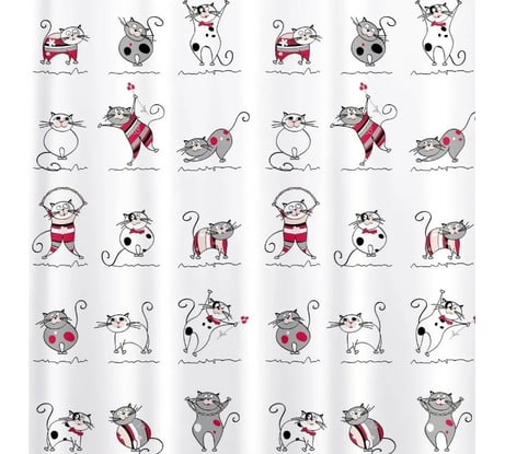 Штора для ванной Tatkraft FUNNY PEVA CATS 14022