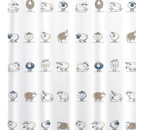Штора для ванной Tatkraft FUNNY SHEEP TEXTILE 14862