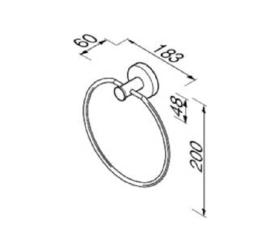 Полотенцедержатель Geesa Nemox 200x60x200 цвет-хром 916504-02
